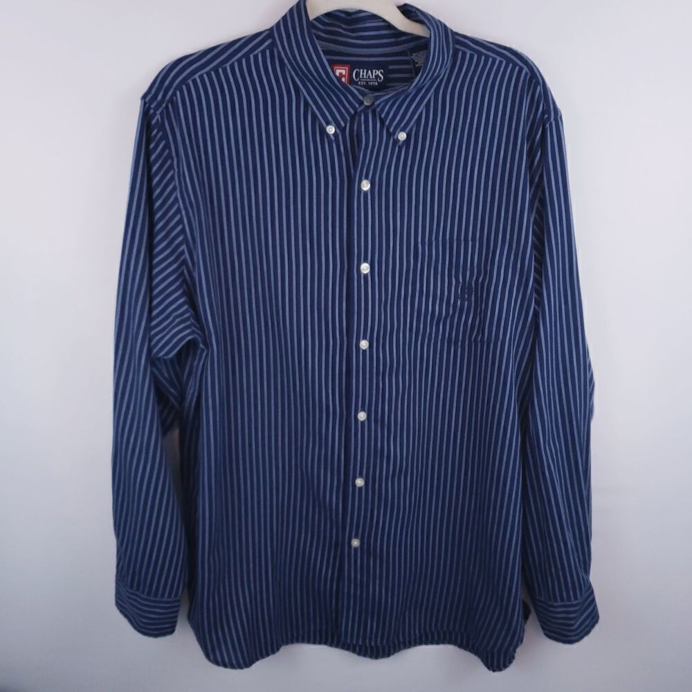 Chaps Striped Long Sleeve Shirt Size L